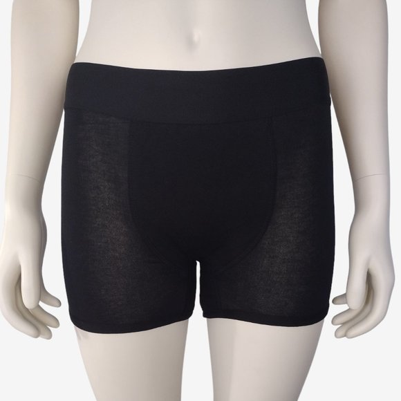 Period. Black Organic Cotton Heavy Flow Sleep Short Size S - Picture 1 of 9